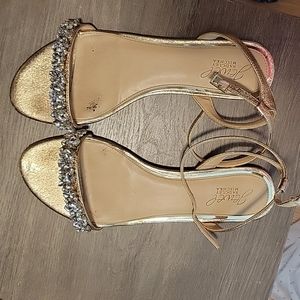Gold embellished sandals